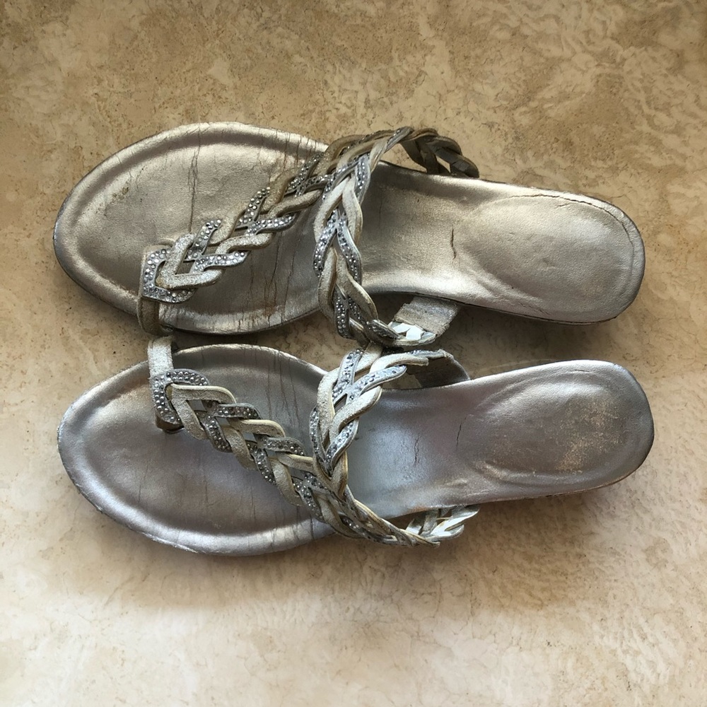 Vince Camuto Silver Rhinestone Sandals 7 1/2